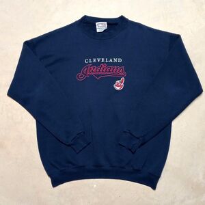 Vintage Cleveland Indians Chief Wahoo Embroidered Crewneck Sweatshirt Size XL